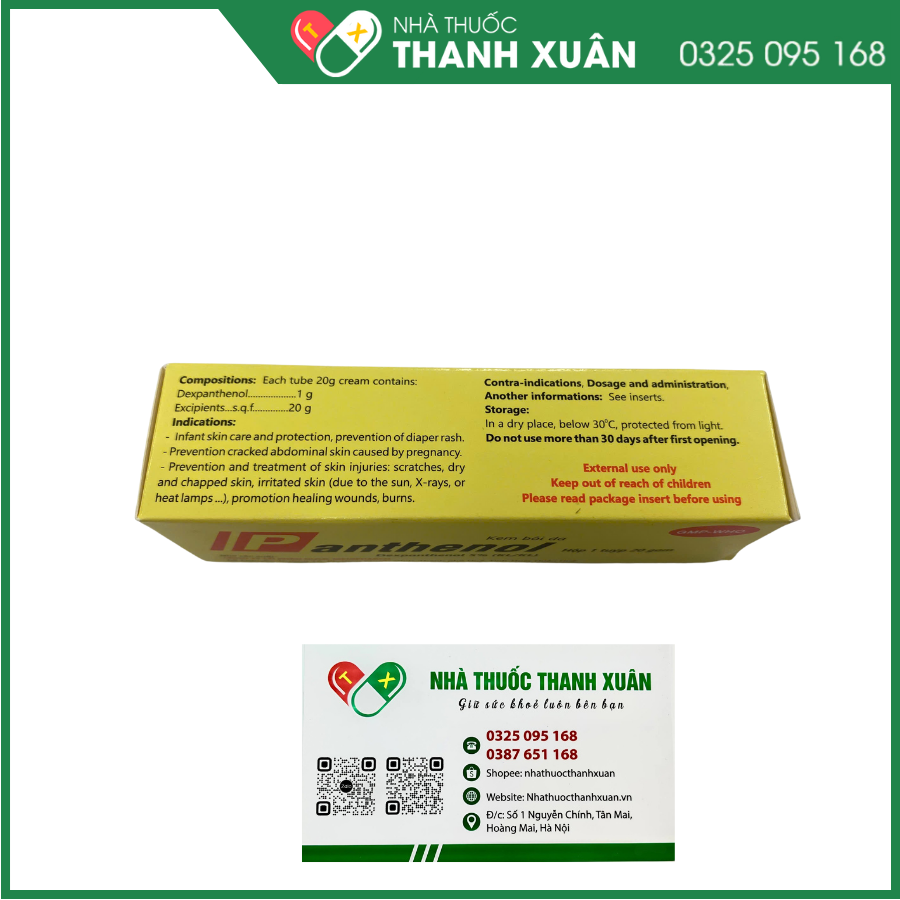 Kem bôi da Panthenol Medipharco điều trị các tổn thương trên da, bỏng